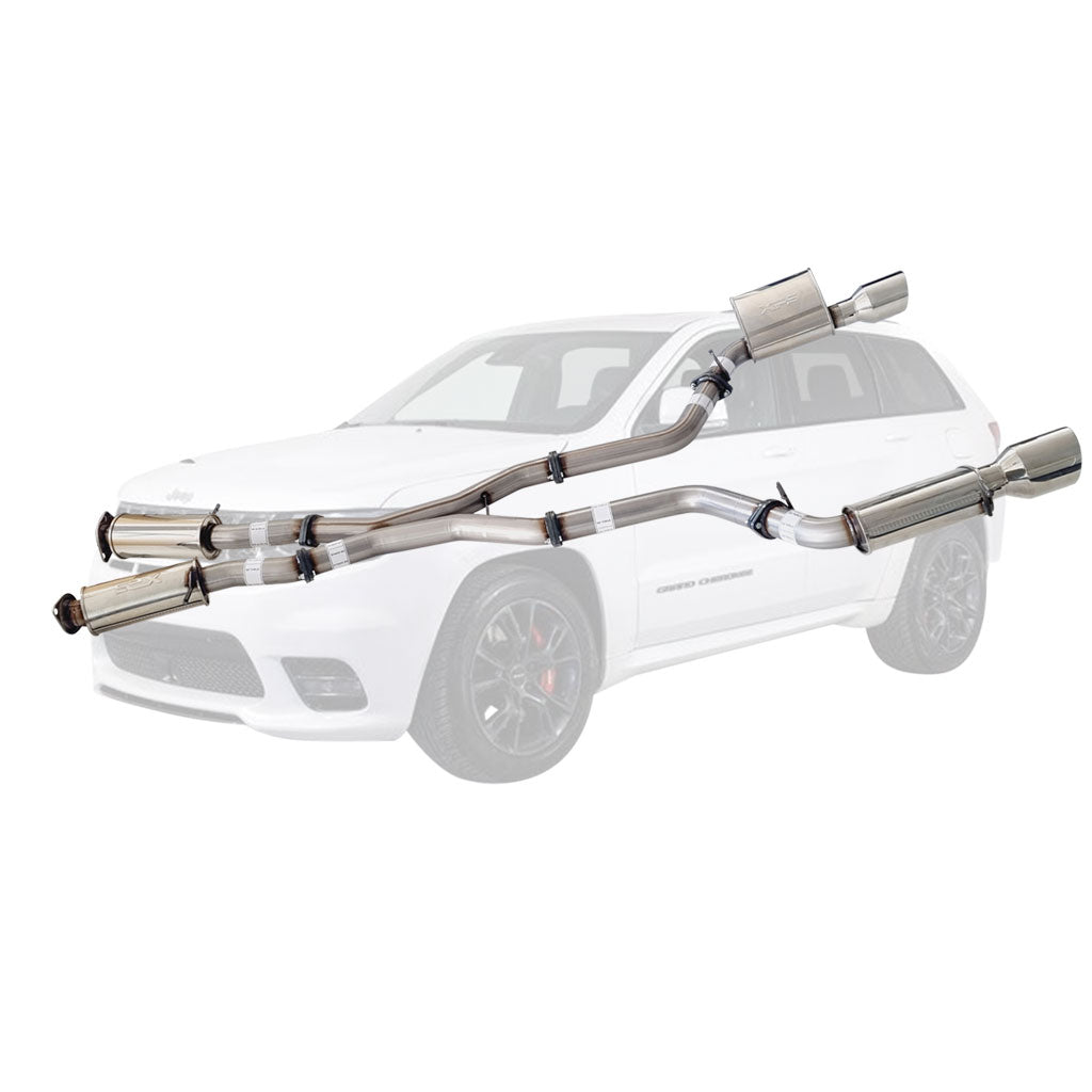 Jeep Grand Cherokee SRT stainless cat-back chrome tips ST401-404CT-SS