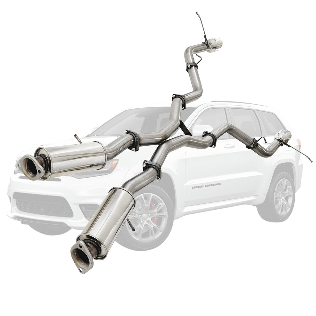 Jeep Grand Cherokee SRT muffler delete chrome tips ST401-404PO-CT-SS