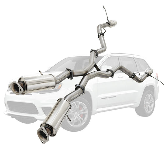 Jeep Grand Cherokee SRT muffler delete chrome tips ST401-404PO-CT-SS