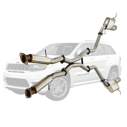 Jeep Grand Cherokee SRT stainless exhaust with polished tips