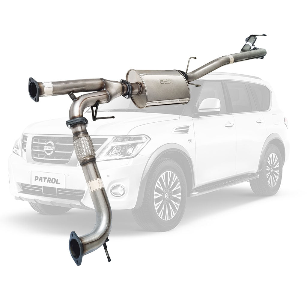 ST501-505TPSS Nissan Y62 Patrol 3 inch stainless exhaust straight tail