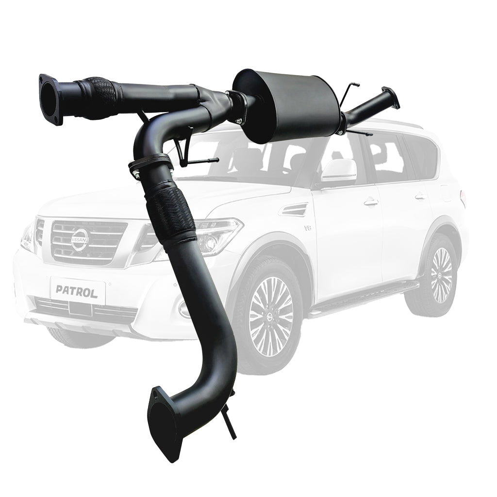 Nissan Y62 Patrol 3 inch centre muffler to factory rear exhaust - ESA ST501-506