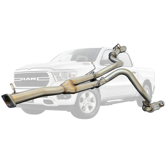 RAM 1500 DT stainless cat-back exhaust polished tips