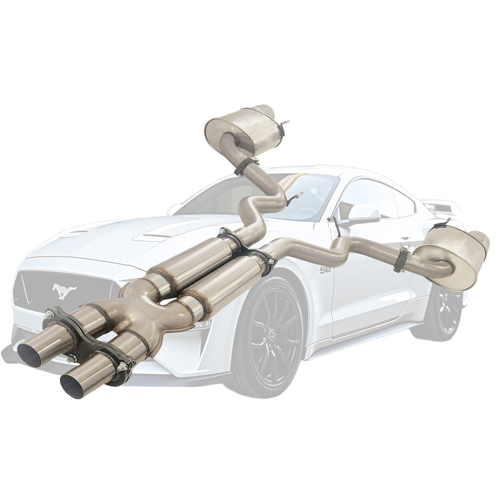 ESA ST800-805SS Ford Mustang FM 3 inch stainless cat-back exhaust