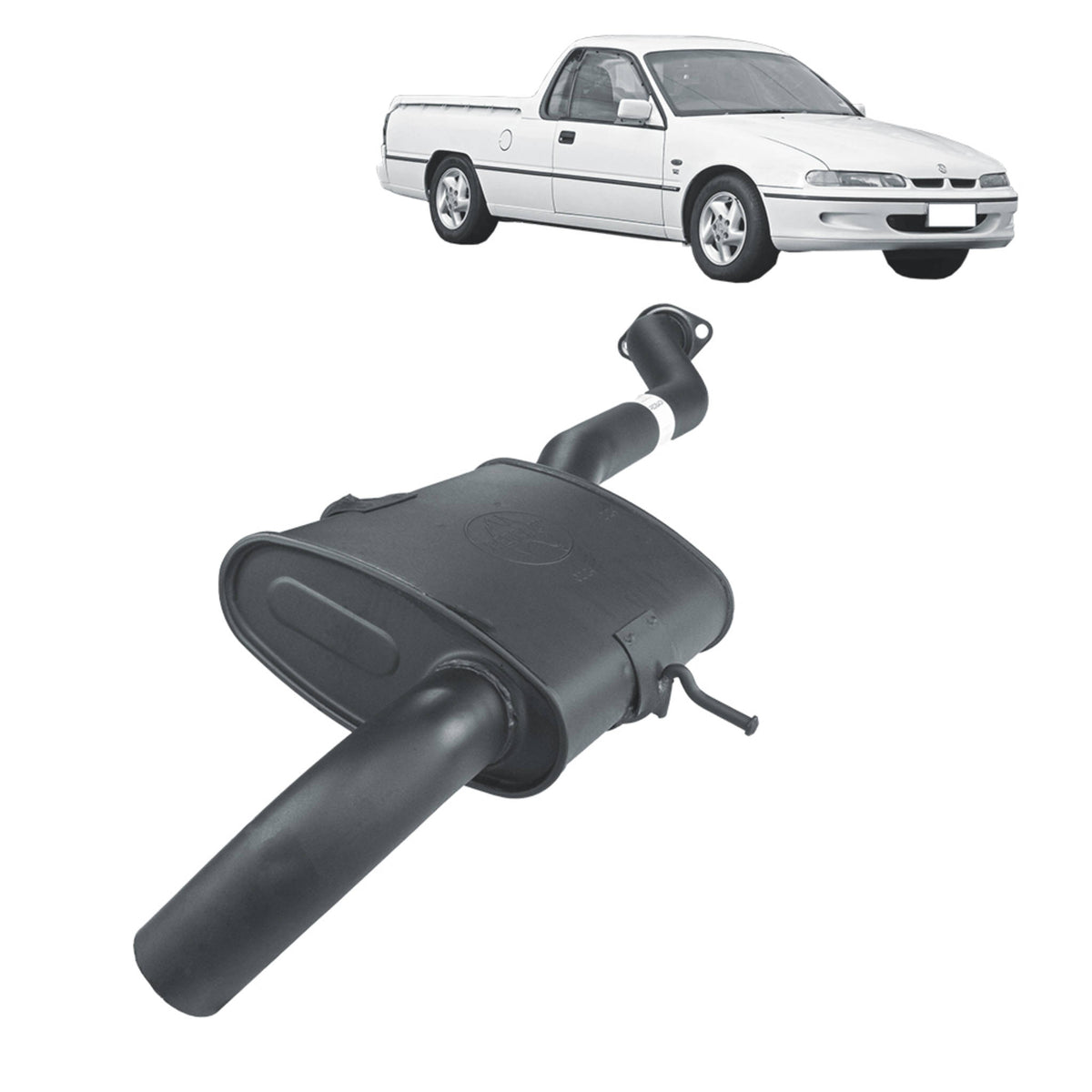 Redback 2.5" Exhaust for Holden Commodore VS V6 Ute 2.5" Centre Assembly with Muffler | STR110