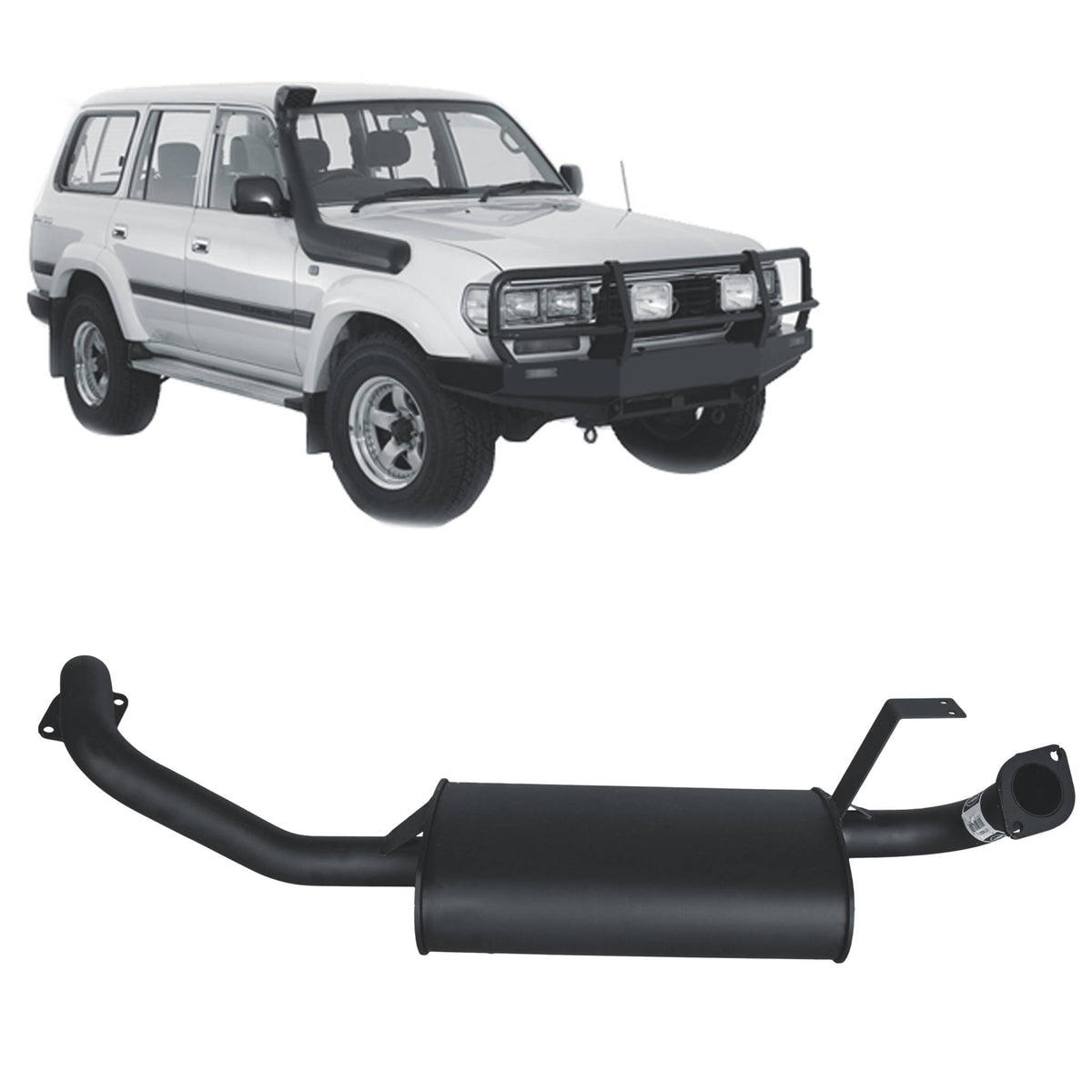Redback 2.5-inch Centre Muffler Assembly – LandCruiser 80 1HZ / 4.5L FZ | STR501