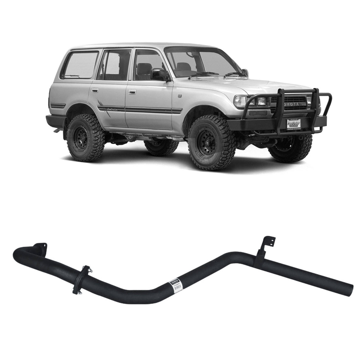Redback 2.5-inch Tailpipe Assembly – LandCruiser 80 1HZ / 4.5L FZ | STR502TP