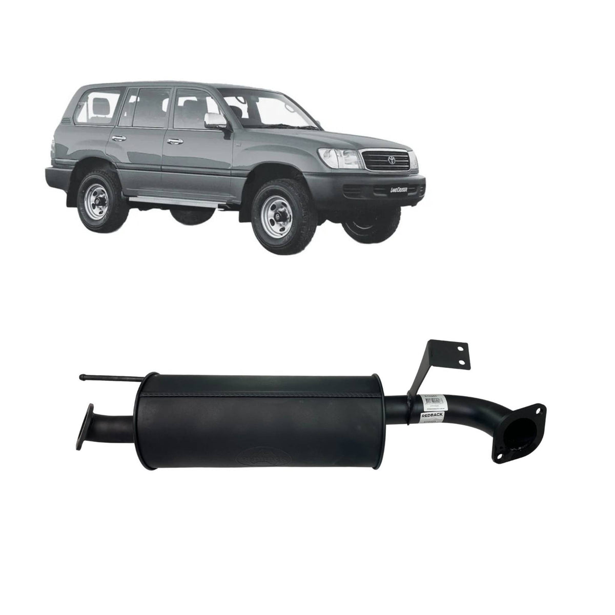 Redback 2.5-inch Centre Muffler Assembly – LandCruiser 105 1HZ / 4.5L FZ | STR503