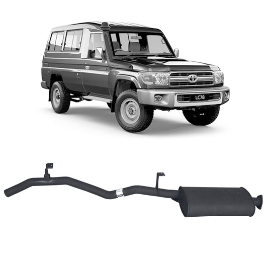 Redback 2.5-inch Tailpipe & Muffler Assembly – LandCruiser 75/78/79 1HZ | STR507