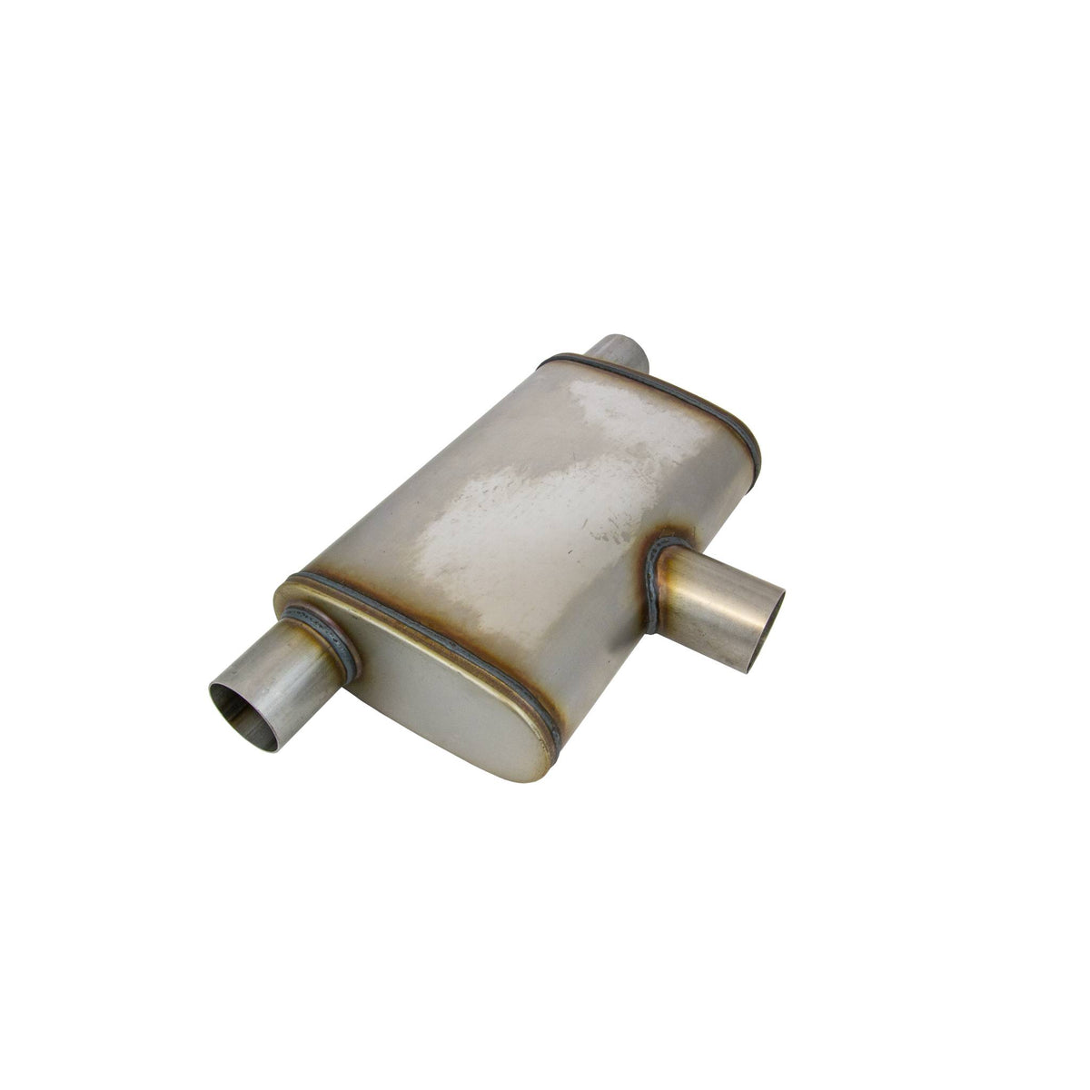 Redback 2.5" Megaflow Muffler – 14" Single In/Twin Out | STR7750-409-CT