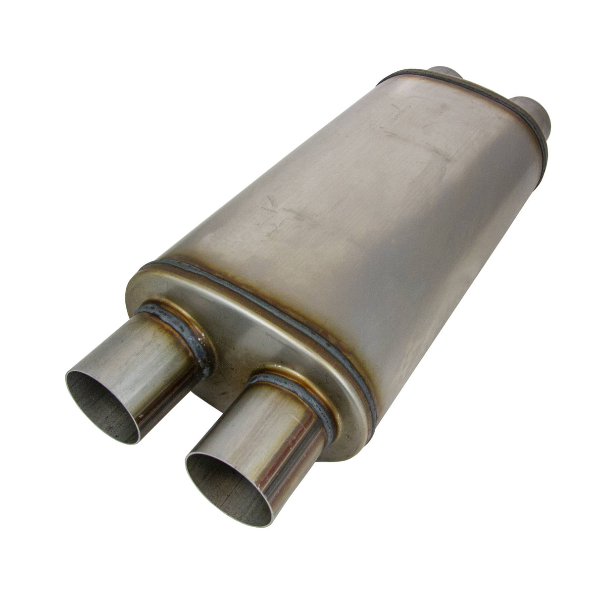 Redback 2 1/2" Megaflow Muffler – 16" Twin In/Twin Out | STR7750-409XP