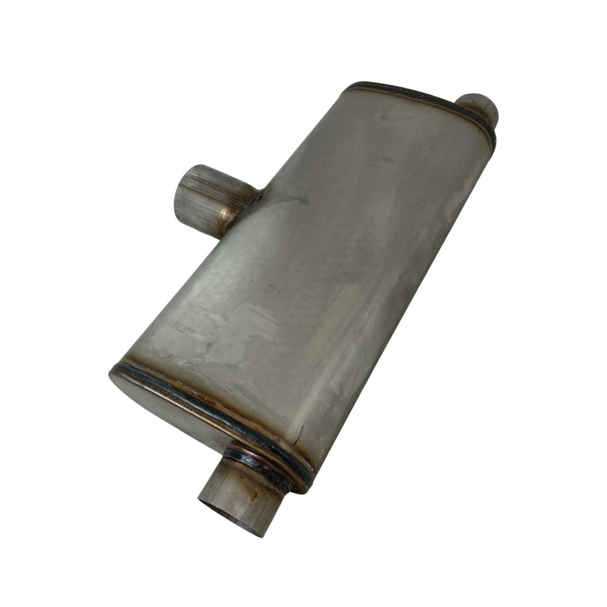 Redback Single 3" In Twin 2.5" Out 20" Mega Flow 409 Stainless Centre in twin out Each side | STR7765-409-CT20