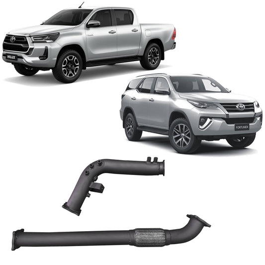 Redback 3-inch DPF Replacement Adapter without Cat – Hilux/Fortuner 2.8L, Restricted Use | THX443100-PA