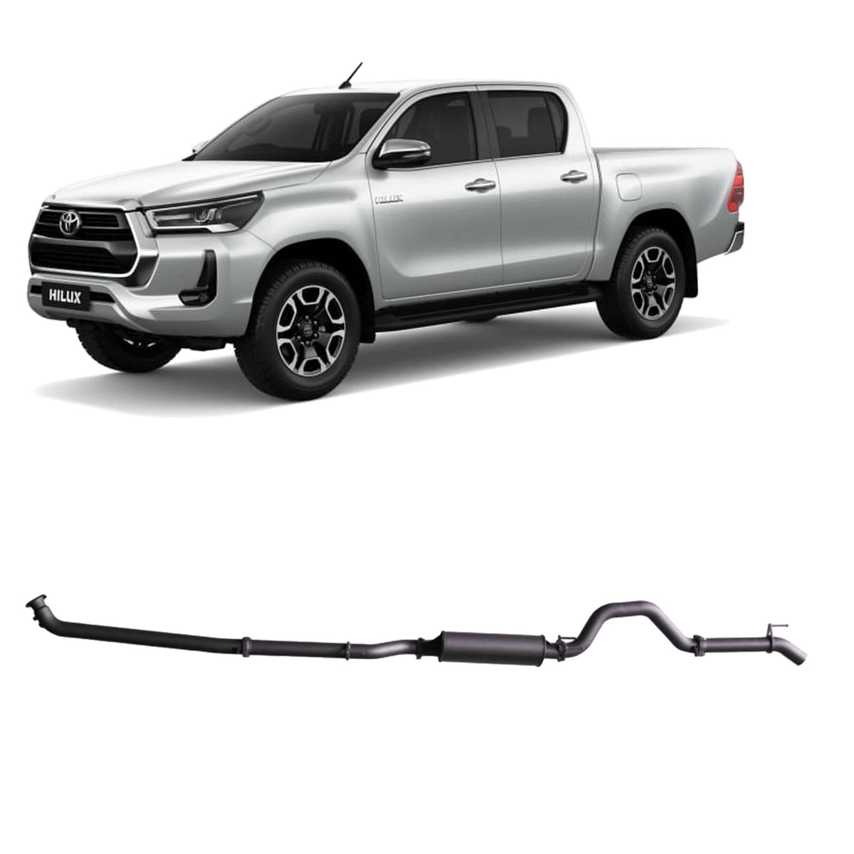 Redback 3-inch DPF-Back, Large Muffler – Toyota Hilux 2.8L N80 | THX48900-PM