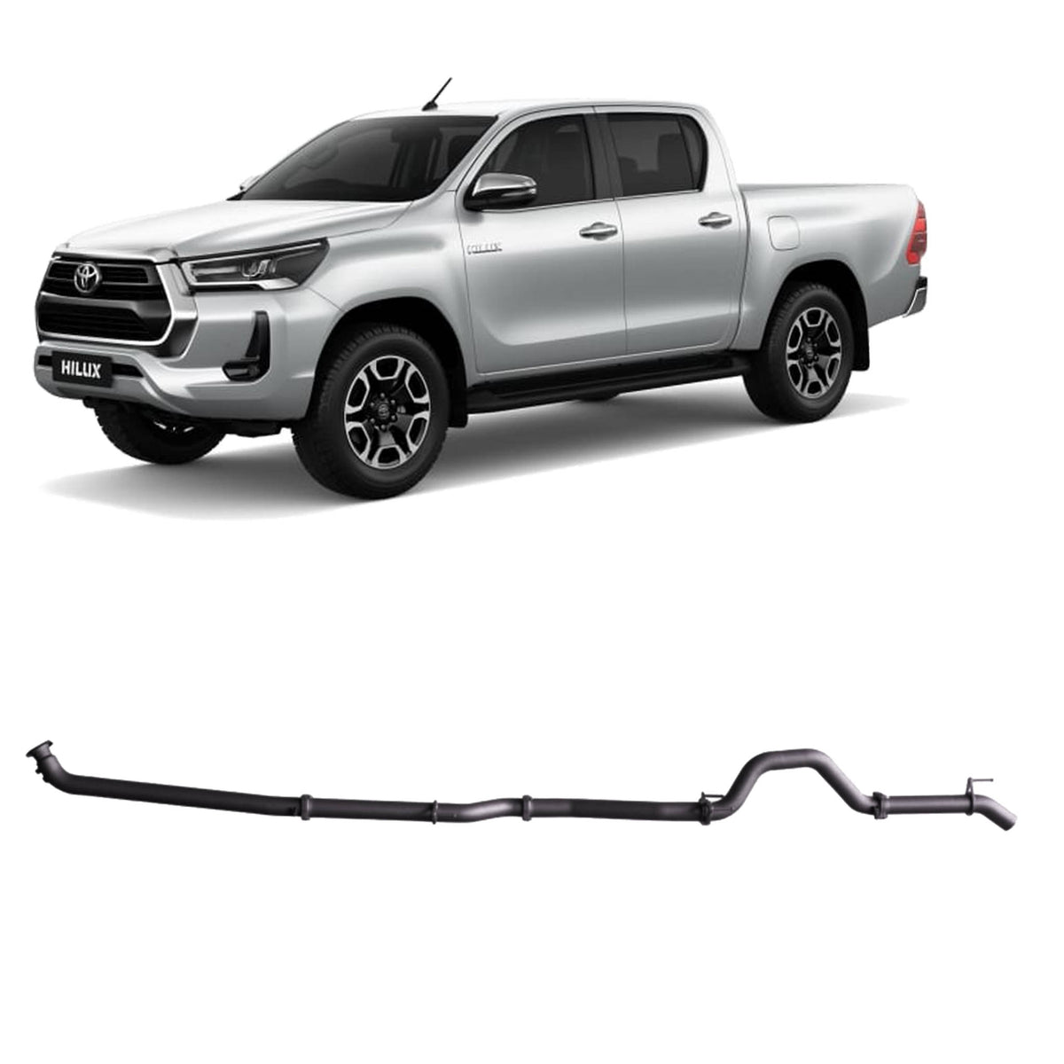 Redback 3-inch DPF-Back, Muffler Delete – Toyota Hilux 2.8L N80 | THX48900-PO