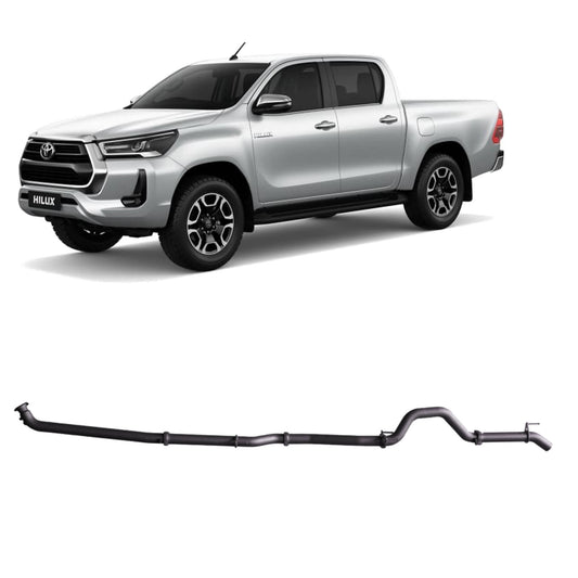 Redback 3-inch DPF-Back, Muffler Delete – Toyota Hilux 2.8L N80 | THX48900-PO