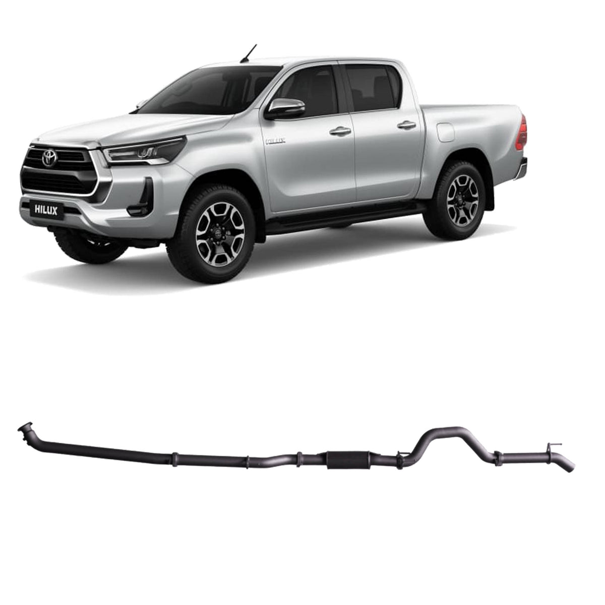 Redback 3-inch DPF-Back, Resonator – Toyota Hilux 2.8L N80 | THX48900-PR