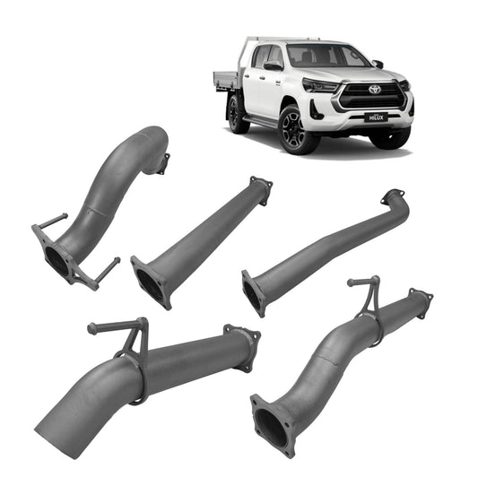 Redback 3.5-inch DPF-Back, Muffler Delete – Toyota Hilux 2.8L N80 N90 | THX48935-PO