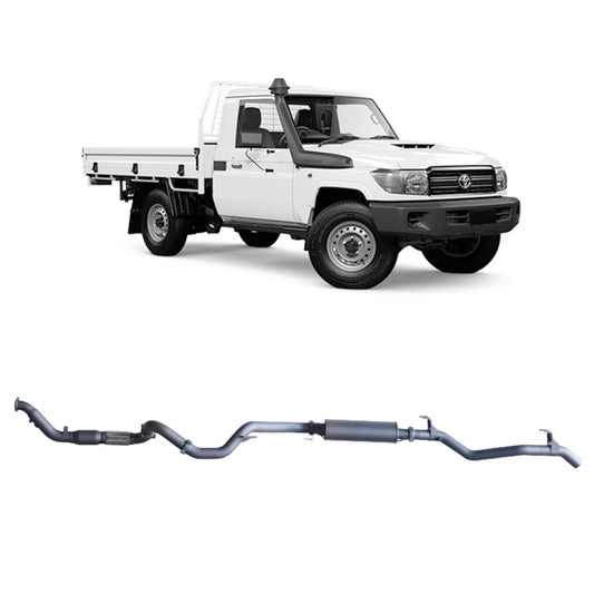 Redback 3-inch Turbo-Back, Cat & Large Muffler – LandCruiser 79 Single Cab | TLX40200-CM