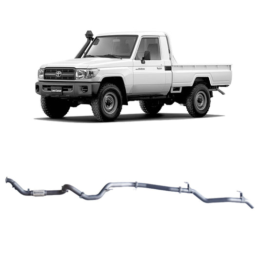 Redback 3-inch Turbo-Back, Muffler Delete, No Cat – LandCruiser 79 Single Cab | TLX40200-PO