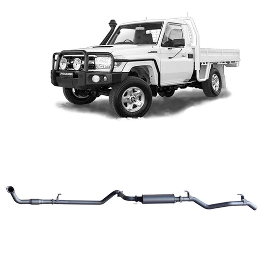 Redback 3-inch Dump-Pipe-Back, Cat & Large Muffler – LandCruiser 79 4.2L TD | TLX40800-CM