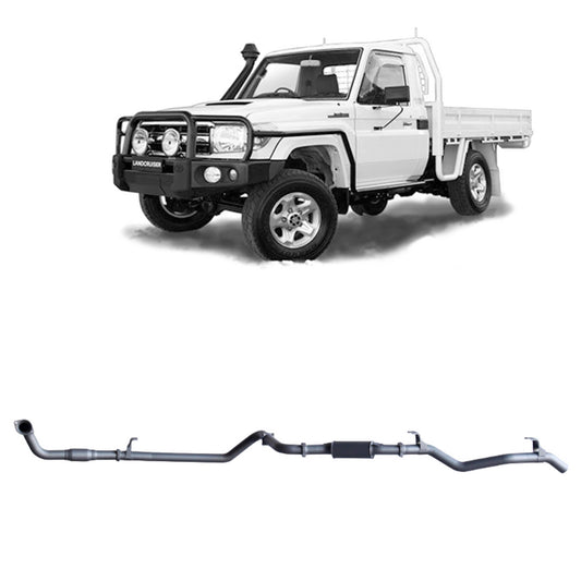 Redback 3-inch Dump-Pipe-Back, Cat & Resonator – LandCruiser 79 4.2L TD | TLX40800-CR
