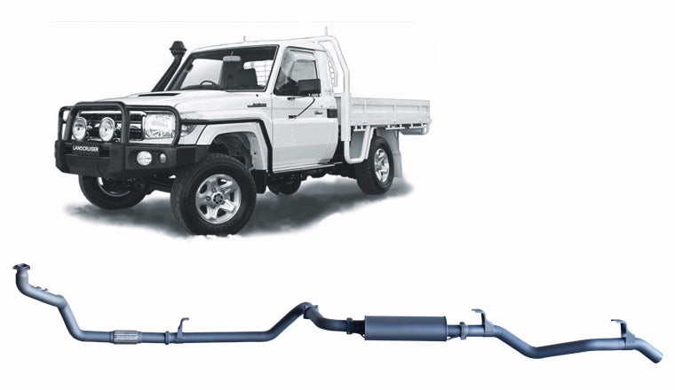 Redback 3-inch Manifold-Back, Large Muffler – LandCruiser 79 4.2L 1HZ | TLX41300-PM-STD