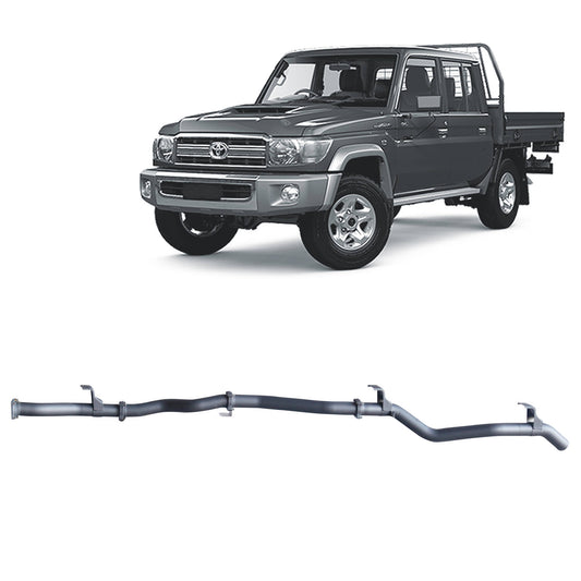 Redback 3-inch DPF-Back, Muffler Delete – LandCruiser 79 Single and Double Cab | TLX441500-PO