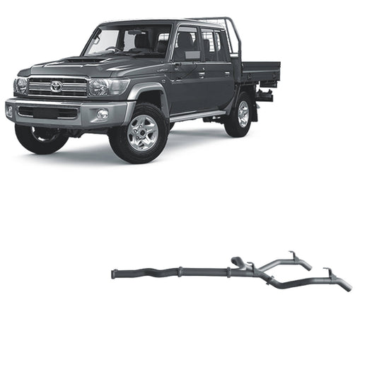 Redback Twin 3-inch DPF-Back, Muffler Delete – LandCruiser 79 Single and Double Cab | TLX441700-PO