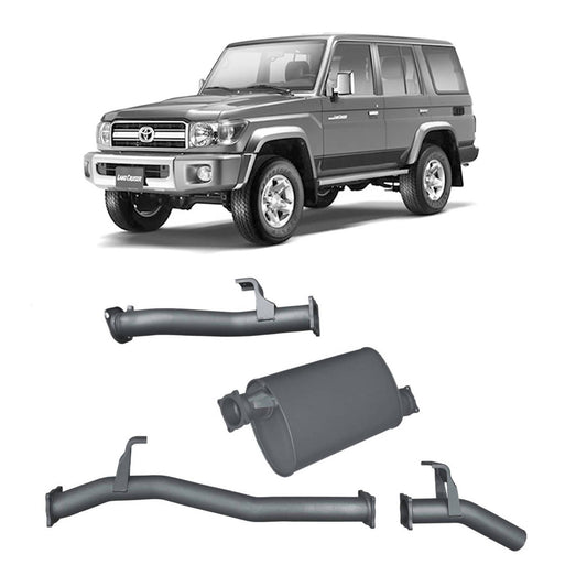 Redback 3-inch DPF-Back, Large Muffler – LandCruiser 76 Wagon | TLX442400-PM