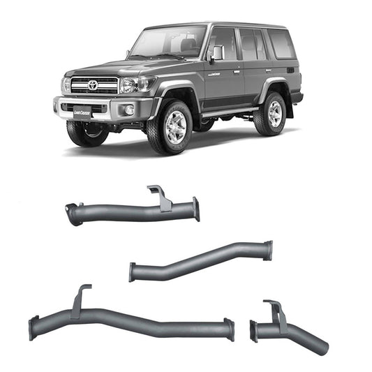 Redback 3-inch DPF-Back, Muffler Delete – LandCruiser 76 Wagon | TLX442400-PO