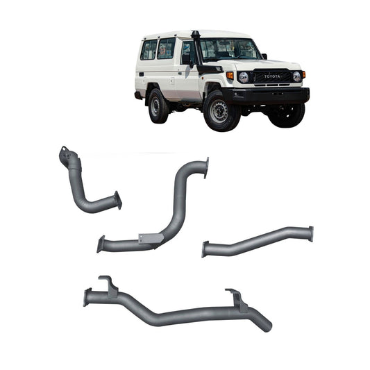 Redback 3-inch DPF-Back, Muffler Delete – LandCruiser 78 Troop Carrier | TLX442800-PO