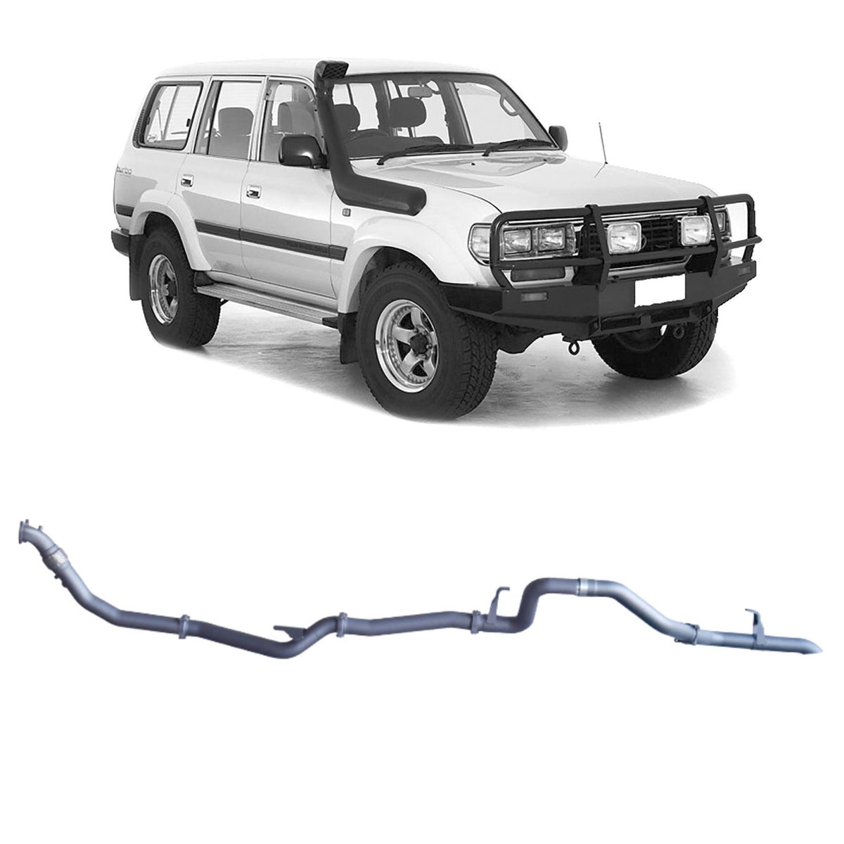 Redback 3-inch Manifold-Back, Muffler Delete – LandCruiser 80 Wagon 4.2L 1HZ | TLX44500-PO-STD