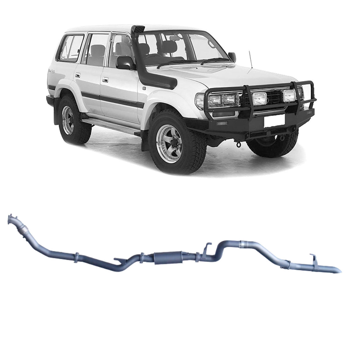 Redback 3-inch Turbo-Back, Safari Turbo, Resonator – LandCruiser 80 Wagon 4.2L 1HZ | TLX44500-PR-SAF