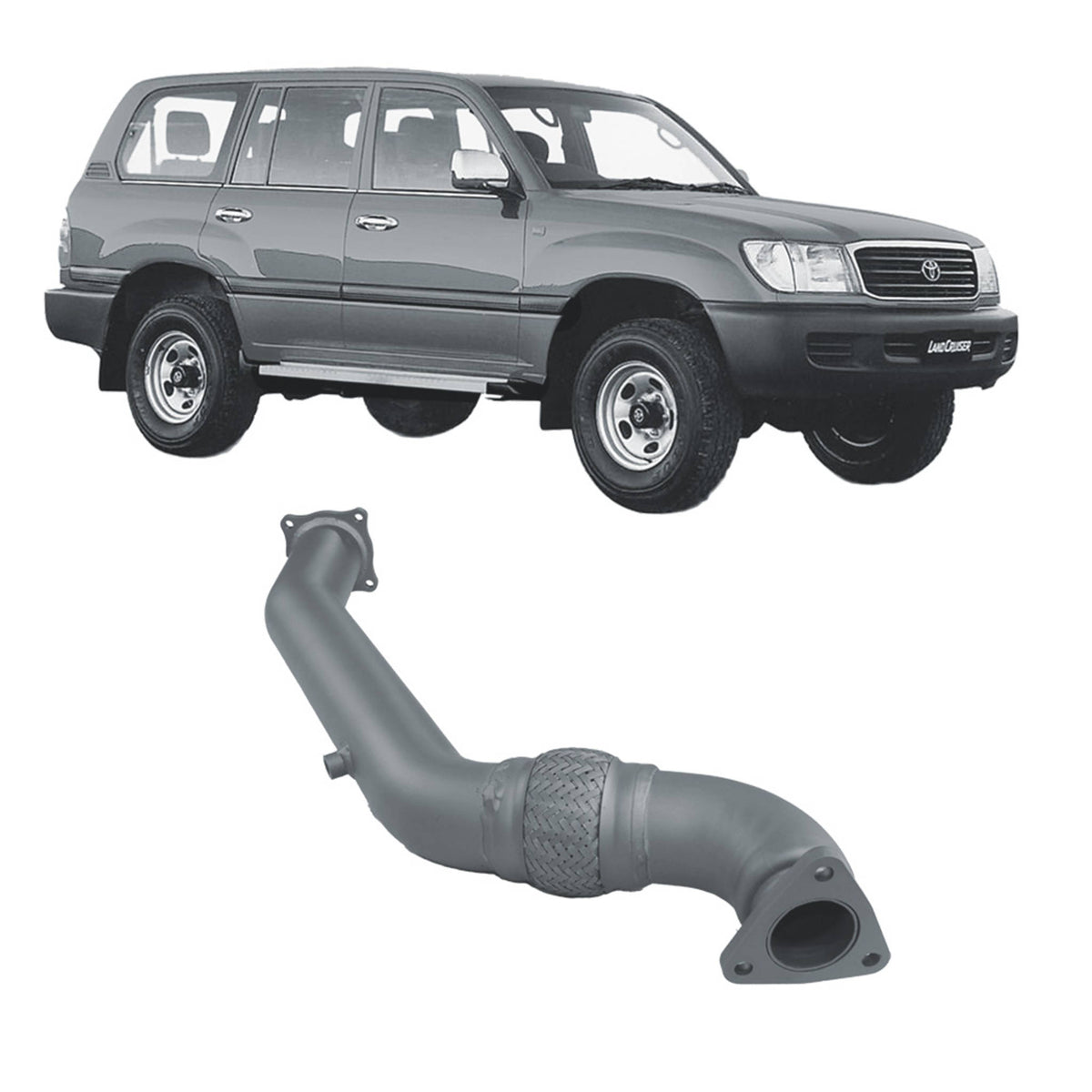 Redback 3-inch DTS Dump Pipe – LandCruiser HZJ105 | TLX45123