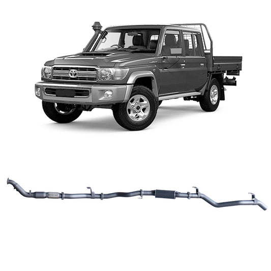 Redback 3-inch Turbo-Back, Cat & Resonator – LandCruiser 79 Double Cab, Non-DPF | TLX46200-CR