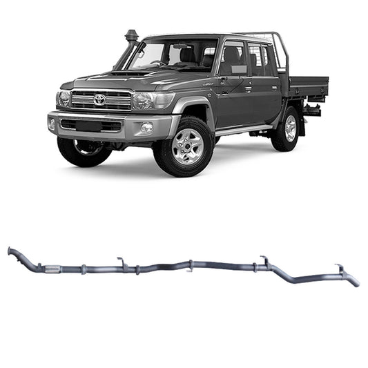Redback 3-inch Turbo-Back, Muffler Delete, No Cat – LandCruiser 79 Double Cab | TLX46200-PO