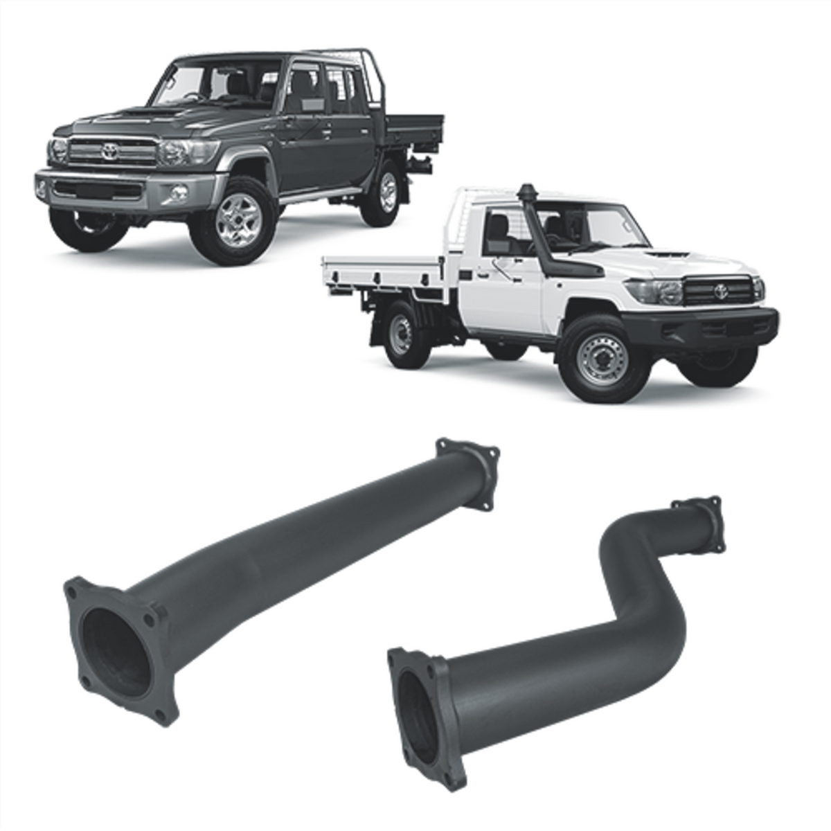 Redback 3-inch Auxiliary-Tank Adapter, Muffler Delete – LandCruiser 79 | TLX47200