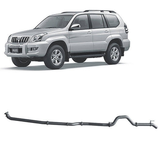 Redback 3-inch Dump-Pipe-Back, Muffler Delete – Toyota Prado 120 1KZ-TE | TPX43400-PO