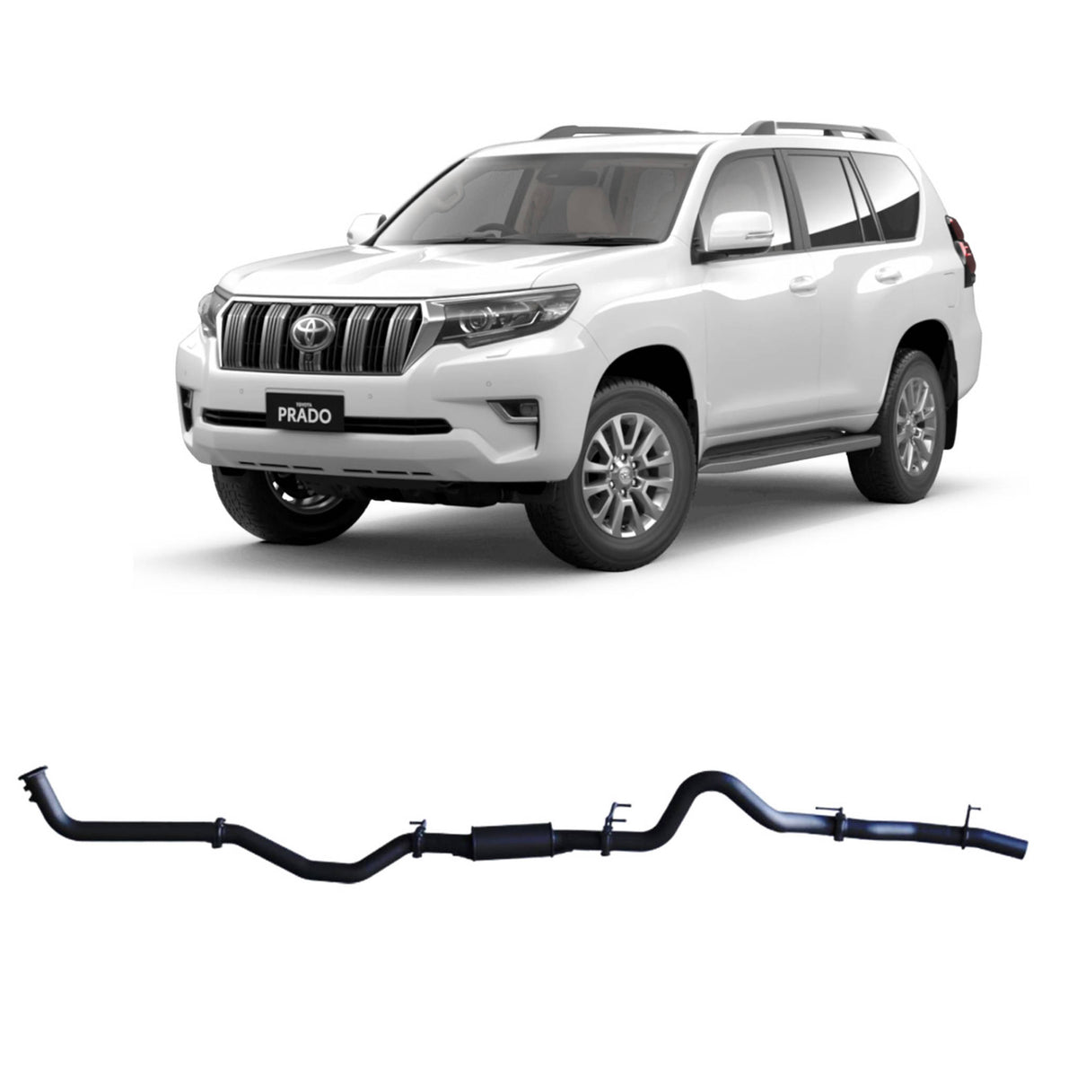 Redback 3-inch DPF-Back, Resonator – Toyota Prado 150 | TPX49400-PR