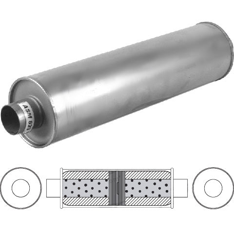 Redback 2" Baffled Truck Muffler – 24" Long | TR624200GPB