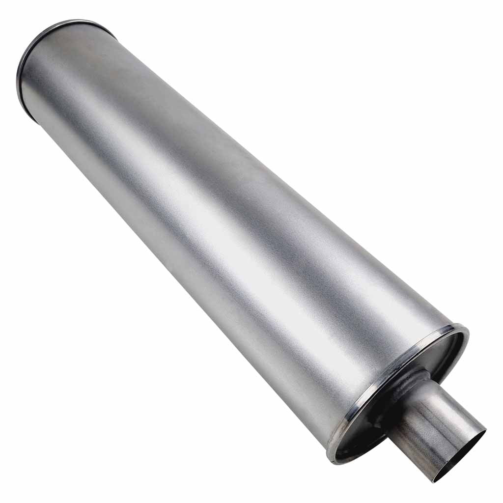 TR624225GPB — 6" ROUND 24" LONG 2 1/4" - 2 1/4" GLASS PACKED BAFFLED