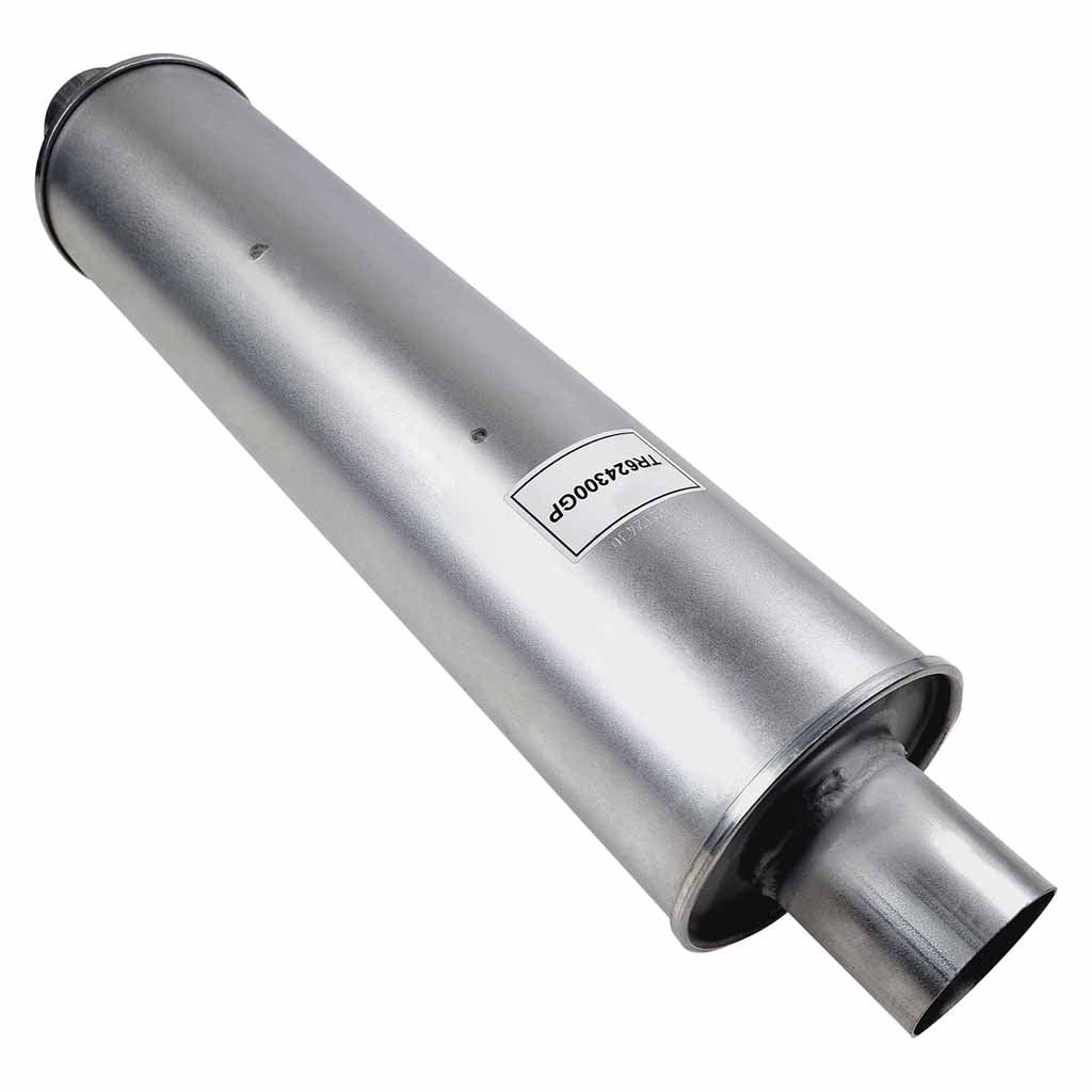 TR624300GP — 6" ROUND 24" LONG 3" - 3" STRAIGHT THRU GLASS PACKED