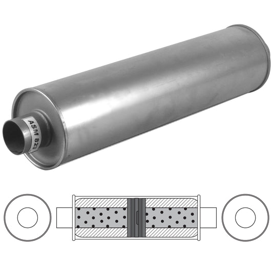 Redback 5" Baffled Truck Muffler – 44" Long | TR944500GPB