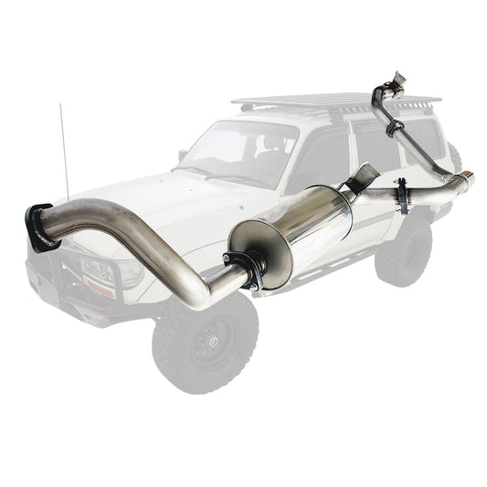 Toyota LandCruiser 80 FZJ80 4.5L Petrol 2.5" Stainless Exhaust – Muffler & Hotdog – TY043-MOSS — TY043-MOSS