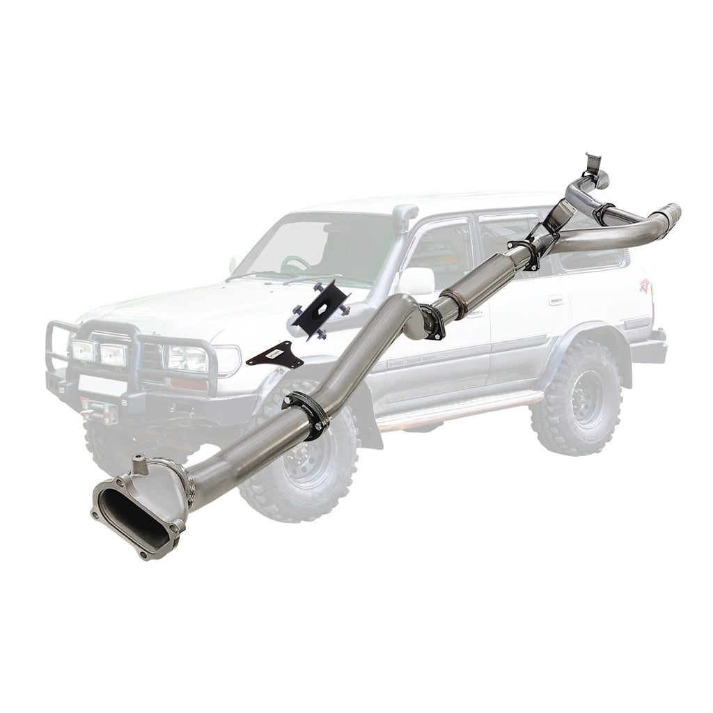 Toyota LandCruiser 80 Series stainless turbo back hotdog TY209-HOSS