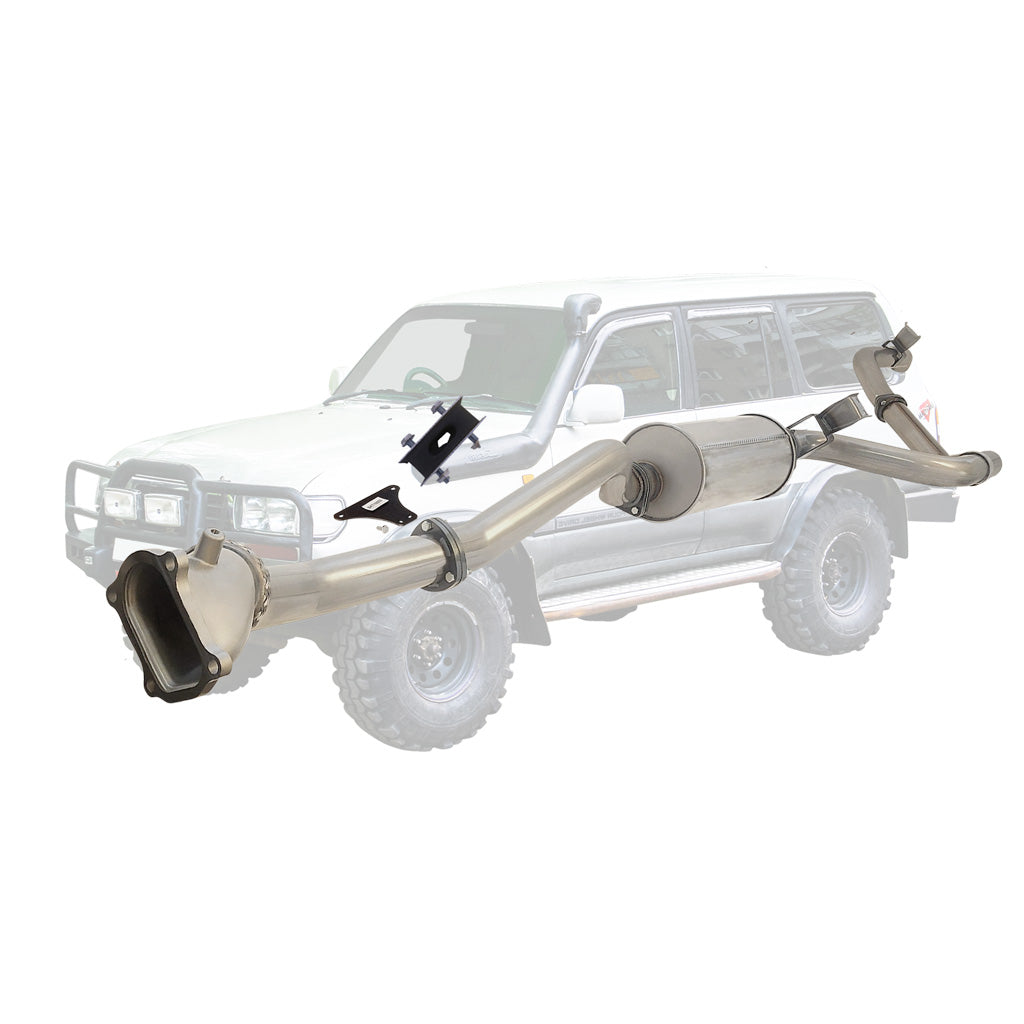 Toyota LandCruiser 80 Series stainless turbo back muffler TY209-MOSS
