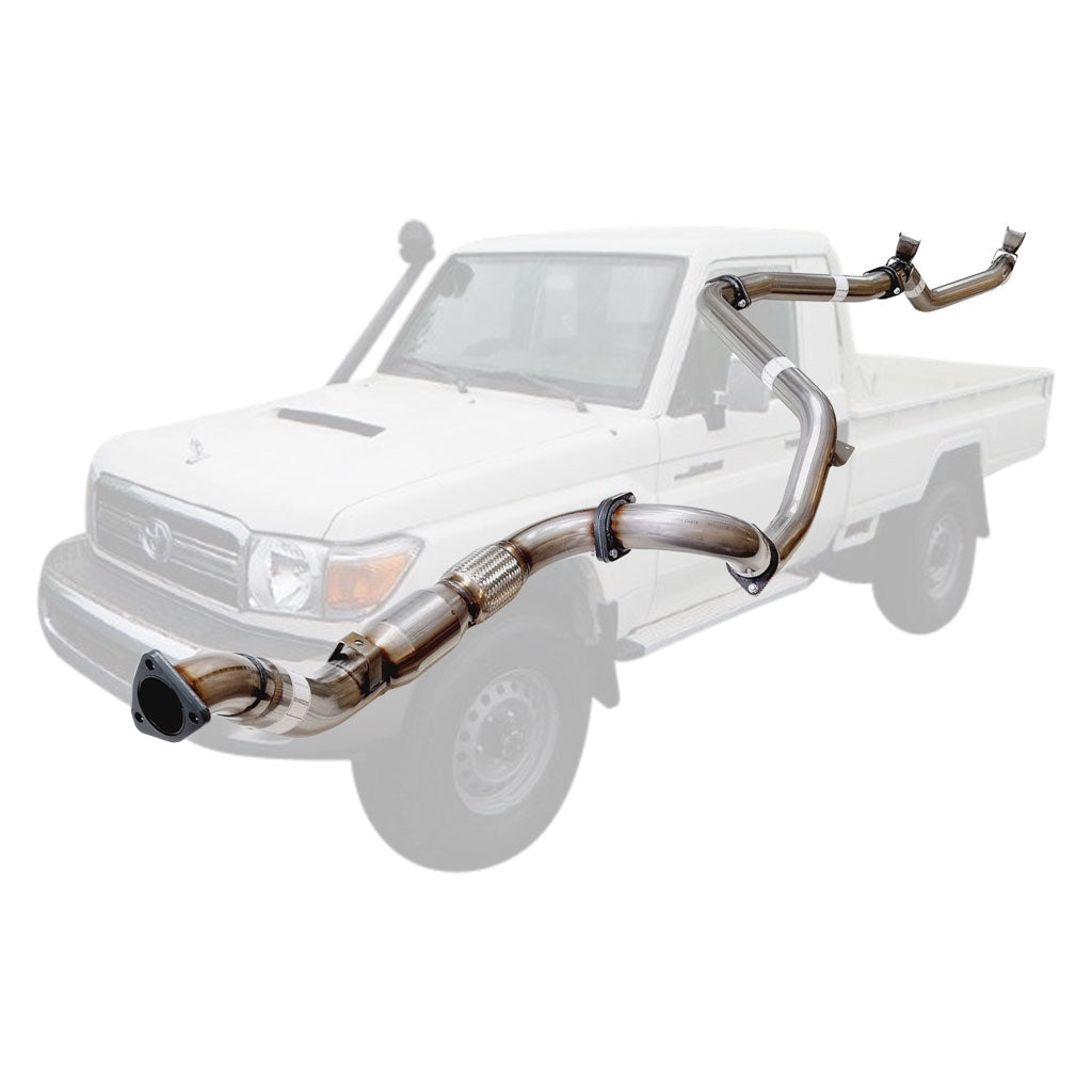Toyota LandCruiser 79 single cab stainless cat pipe TY213-PCSS