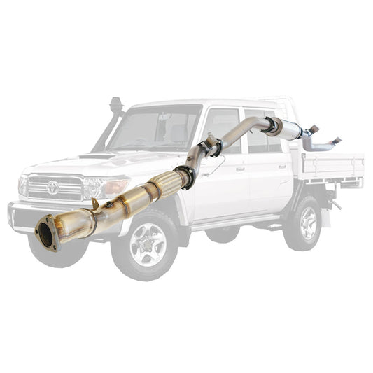 Toyota LandCruiser 79 Series 3.5 inch stainless turbo-back exhaust