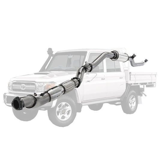 Toyota LandCruiser 79 Series 4 inch stainless turbo-back exhaust